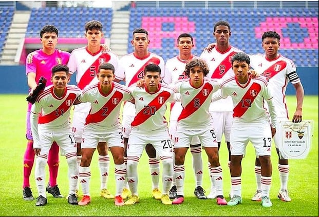 Bryan Córdova vistió la camiseta '5' en la Selección Peruana Sub-17 durante el Sudamericano 2023. (Foto: FPF)