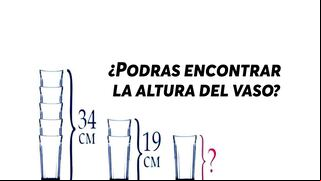 ¿Eres un genio? Encuentra la altura del vaso en solo 10 segundos