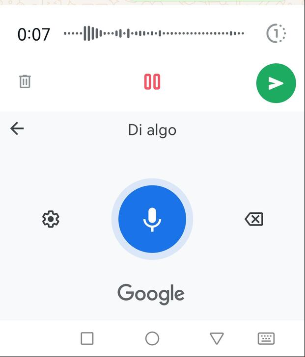 Activa el teclado de voz de Google y los mensajes de audio al mismo tiempo (Depor)