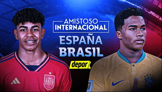 Brasil vs. España se enfrentan en el Santiago Bernabéu. (Diseño: Depor)