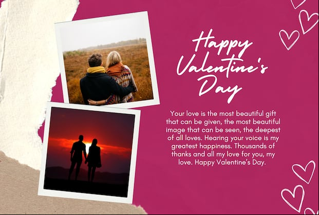 Your love is the most beautiful gift that can be given, the most beautiful image that can be seen, the deepest of all loves. Hearing your voice is my greatest happiness. Thousands of thanks and all my love for you, my love. Happy Valentine’s Day. | Photo by Canva / Depor