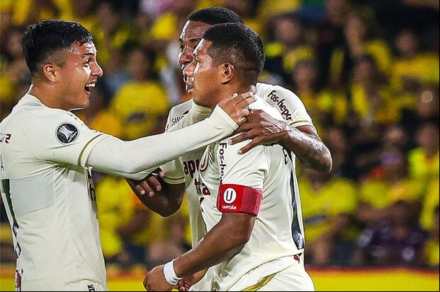 Universitario sumó sus primeros tres puntos en la Copa Libertadores 2025 tras vencer por 1-0 a Barcelona SC, con gol de Edison Flores (Foto: @Universitario).