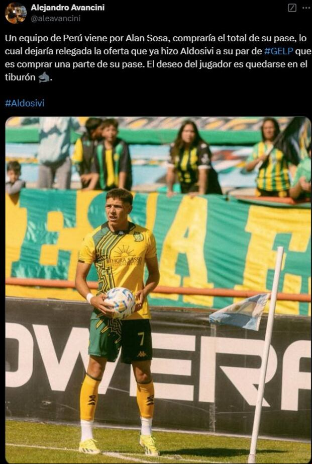 Sosa, en la mira de Alianza Lima para el 2025.