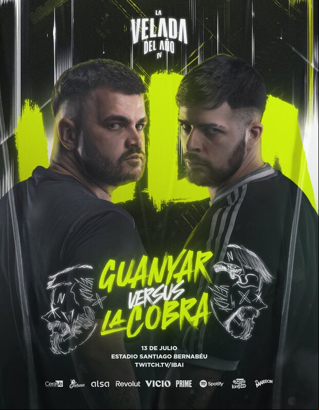 Ambos creadores de contenido van a pelear por sobre los 100 kilogramos, por lo que se convertirá en el combate más pesado en la historia del evento (Foto: Ibai / Twitter)
