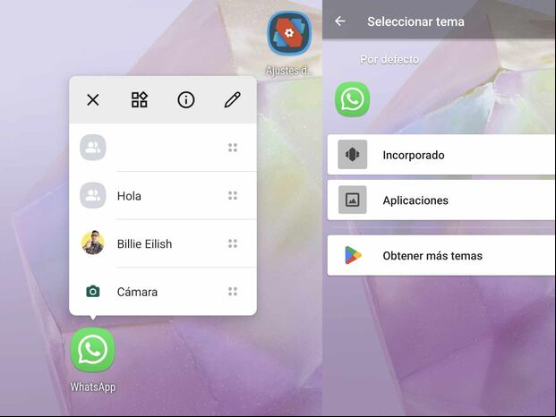 WHATSAPP | De esta forma actúa Nova Launcher para que tengas el "modo pera" en WhatsApp. (Foto: MAG - Rommel Yupanqui)