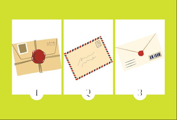 Test visual: Elige un sobre y conoce el mensaje que estás esperando.