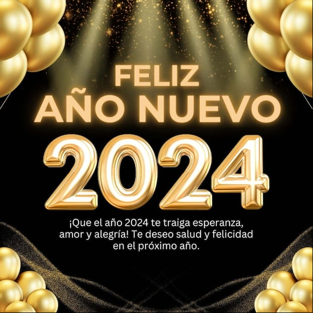 Imágenes con frases para la celebración del Año Nuevo 2024. (Foto: Internet)
