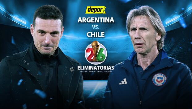 Argentina vs. Chile juegan por Eliminatorias 2026. (Diseño: Depor)