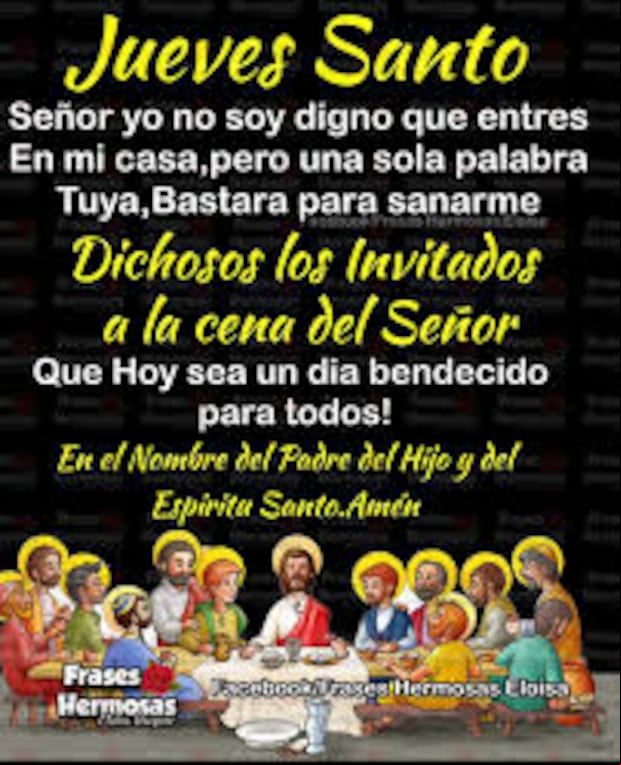 Frases e imágenes para reflexionar por Jueves Santo. (Foto: Pinterest)