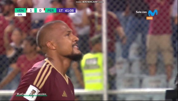 Salomón Rondón marcó el 1-0 de Venezuela sobre Perú. (Video: Movistar Deportes)