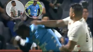 Momento de tensión: Juan Vargas le conectó fuerte cachetada a Andrés Mendoza en la Copa Leyendas