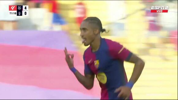 Gol de Raphinha: Barcelona 5-0 Valladolid. (Video: ESPN)