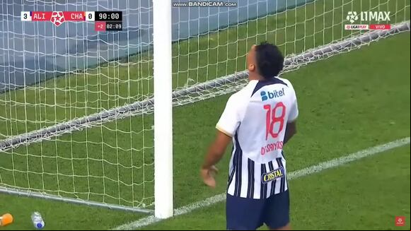 Jeriel de Santis y la jugada que falló ante Los Chankas. (Video: L1 MAX)