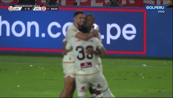Matías Di Benedetto puso el 1-0 del Universitario vs UTC. (Video: Liga 1 Max)