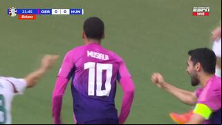 ¡Gol de Musiala! A pura potencia, el 1-0 de Alemania sobre Hungría y clasificación a la vista
