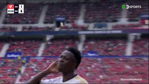 Vinícius Junior marcó el 4-1 de Real Madrid ante Osasuna. (Video: DSports)
