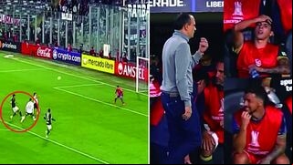 La reacción en el banco de Alianza Lima ante el increíble gol fallado por Jeriel De Santis