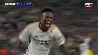 ¡Aumenta la cuenta! Gol de Vinícius Júnior para el 2-0 de Real Madrid vs. Dortmund