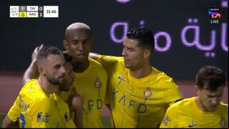 ¡Asistencia de Cristiano! Gol de Talisca para el 1-0 de Al Nassr vs. Al Taee