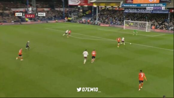 Cuarto gol de Haaland para el 2-0 de Manchester City vs. Lutón. (Video: Bein Sports)