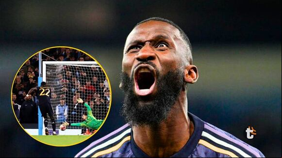 Antonio Rüdiger anota el gol de la clasificación de Real Madrid ante Manchester City en Champions League (Video: ESPN)