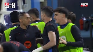 ¡Nació de un centro de Raphinha! Autogol de Sáenz para el 1-0 del Barcelona vs. Leganés