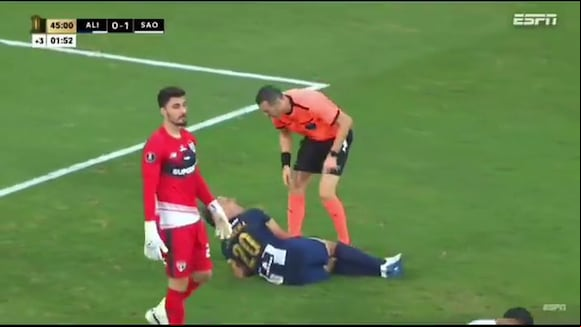 Pablo Lavandeira se lesionó en duelo frente a Sao Paolo. (Video: ESPN)