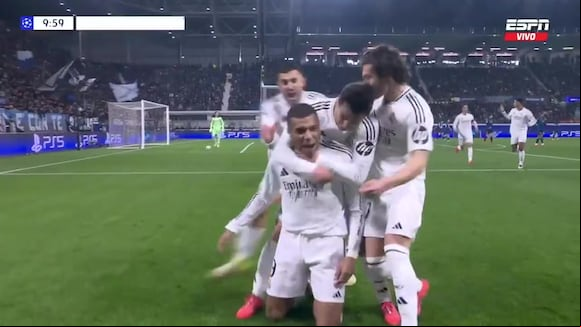 Gol de Kylian Mbappé en Real Madrid vs. Atalanta por Champions League
