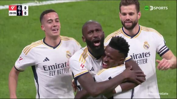 Vinícus Junior fue autor del primer gol del partido entre Real Madrid vs. Celta, válido por la fecha 28 de LaLiga de España. (Video: Dsports)