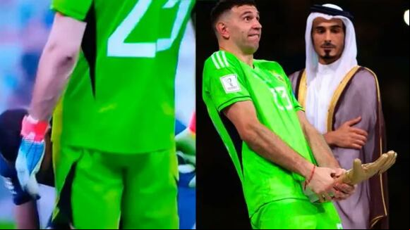 El polémico gesto de Martínez contra Mbappé en la final de Qatar 2022. (Video: Netflix)