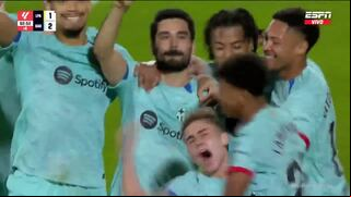 Gol y 3 puntos a casa: Gündoğan marcó sobre el final el 2-1 del Barcelona vs. Las Palmas