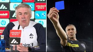 Carlo Ancelotti opina en contra de la nueva tarjeta azul en el fútbol