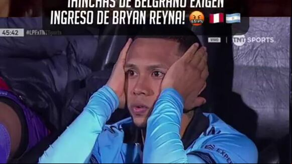 El pedido de los hinchas de Belgrano por Bryan Reyna en el partido contra Gimnasia (Pase Filtrado)