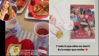 Shakira sorprende a sus hijos con desayuno especial por San Valentín