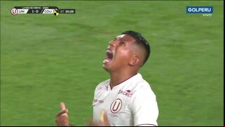 ¡Cabezazo y gol! Edison Flores anotó el 1-0 de Universitario vs. Coquimbo Unido