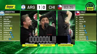 La reacción de Depor al gol de Julián Álvarez en el Argentina vs. Chile