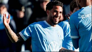 ¡Cabezazo letal! Gol de Sergio Peña en el triunfo del Malmö por la Copa de Suecia