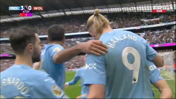 Triplete de Haaland para el 3-0 del Manchester City vs. Wolves. (Video: ESPN)